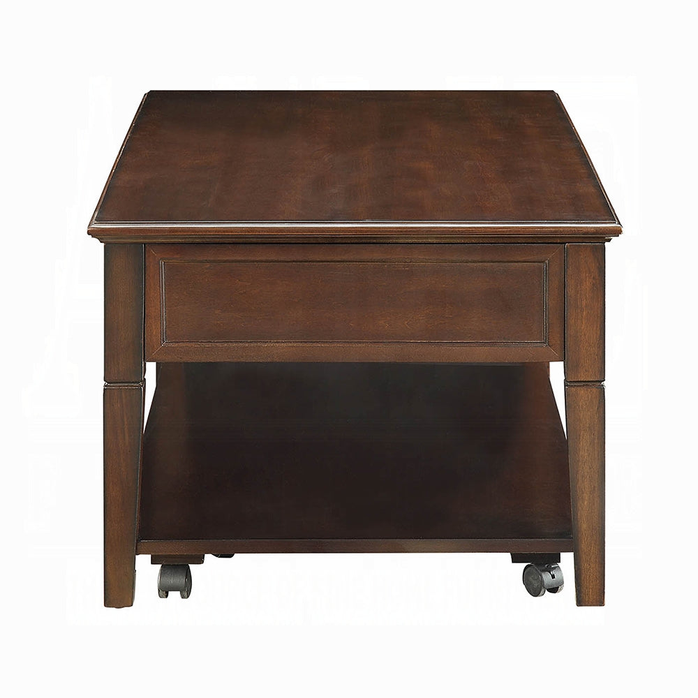 Walnut Coffee Table With Lift Top Walnut Primary Living Space Transitional Drawers Rectangular Particle Board Mdf