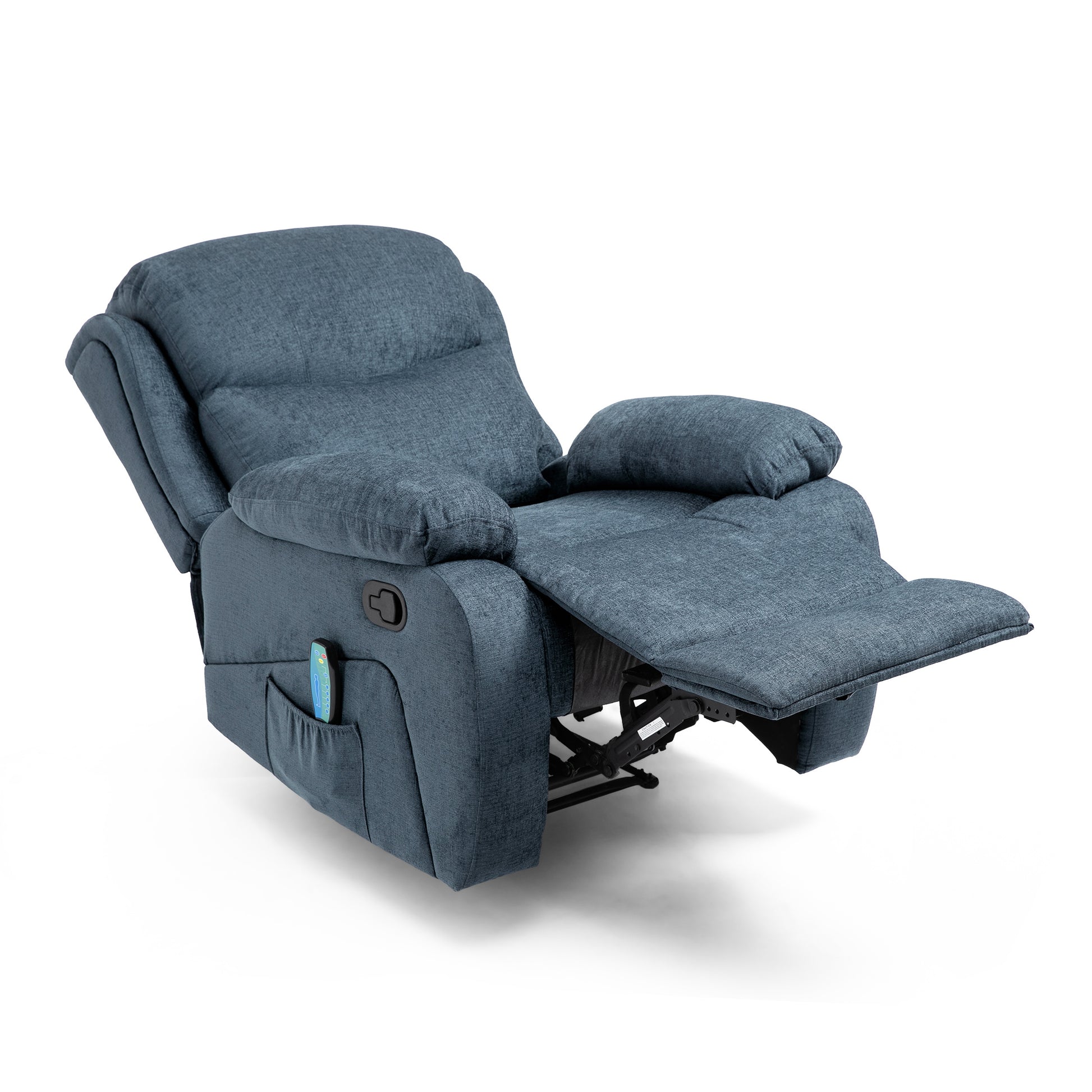 Massage Recliner Charcoal Fabric