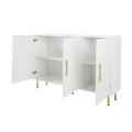 3 Door Large Storage Sideboard With Gold Handles For Kitchen, Dining Room And Living Room.55.12