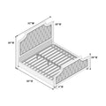 Full Bed In Gray Box Spring Not Required Full Gray Light Brown Panel Fabric