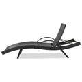 K&K 80'' Outdoor Wicker Chaise Lounge Chairs Set Of 2, Patio Rattan Reclining Chair Pull Out Side Table Adjustable Backrest Ergonomic Wave Design Pool Sunbathing Recliners, Black No Lounge Black