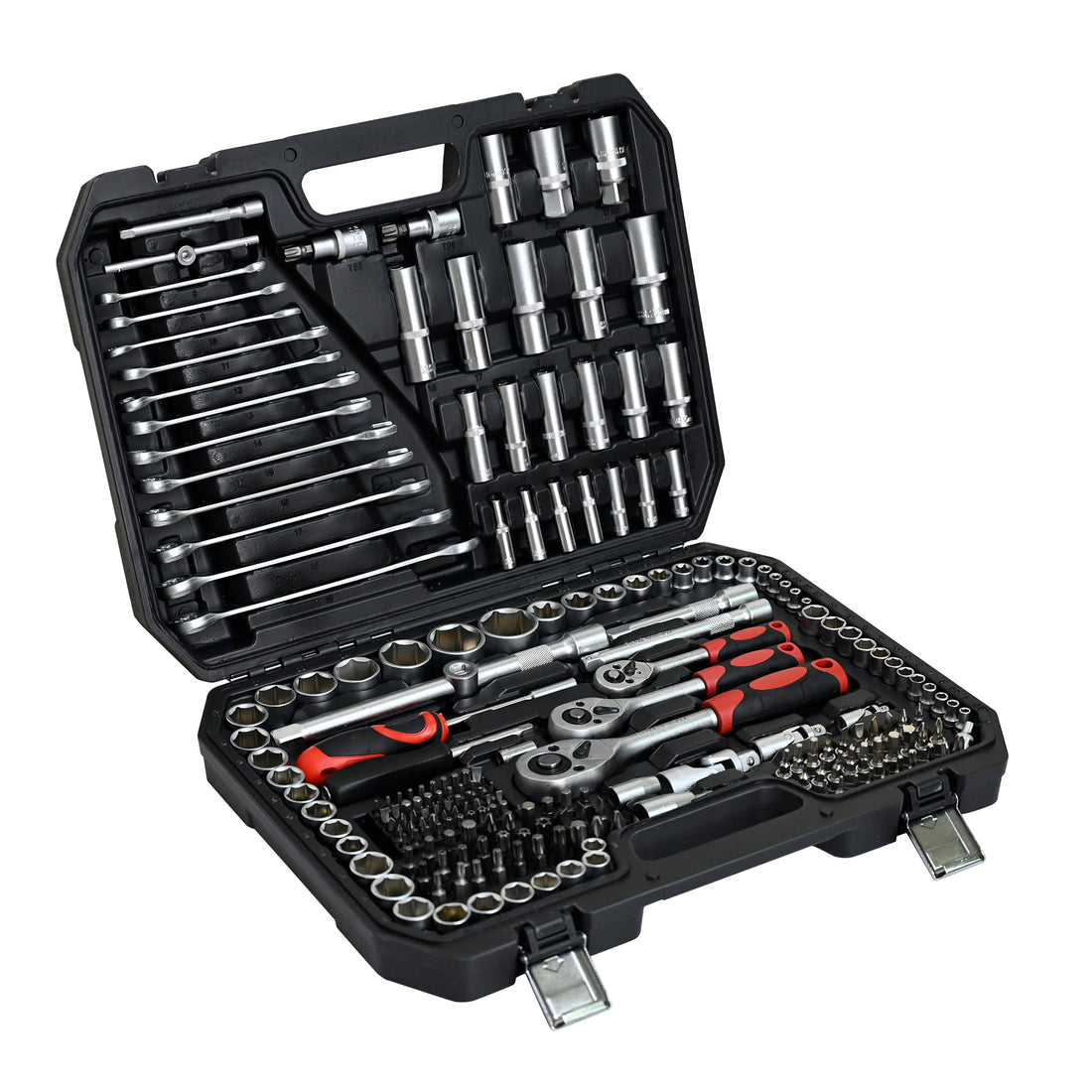 Tool Kit And Socket Wrench Set 216Pcs Basic Portable Manual Repair Tool Set For Home Use, Includes Case And Ratchet Wes And Wrenches, Suitable For Men And Women Black Carbon Steel