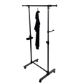 Short Clothing Racks For Hanging Clothes With Bottom Shelves And Wheels Heavy Duty Rolling Clothes Rack Kids Clothing Rack For Adult Coat, Closet, Wardrobe Black Black Metal