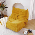 Floor Sofa Bean Bag Chair For Adults Fireside Bean Bag Lounger Memory Foam Chair For Home, Office, Apartment Or Gaming Venue Yellow Polyester Primary Living Space Firm Art Deco Armless Foam Polyester Blend