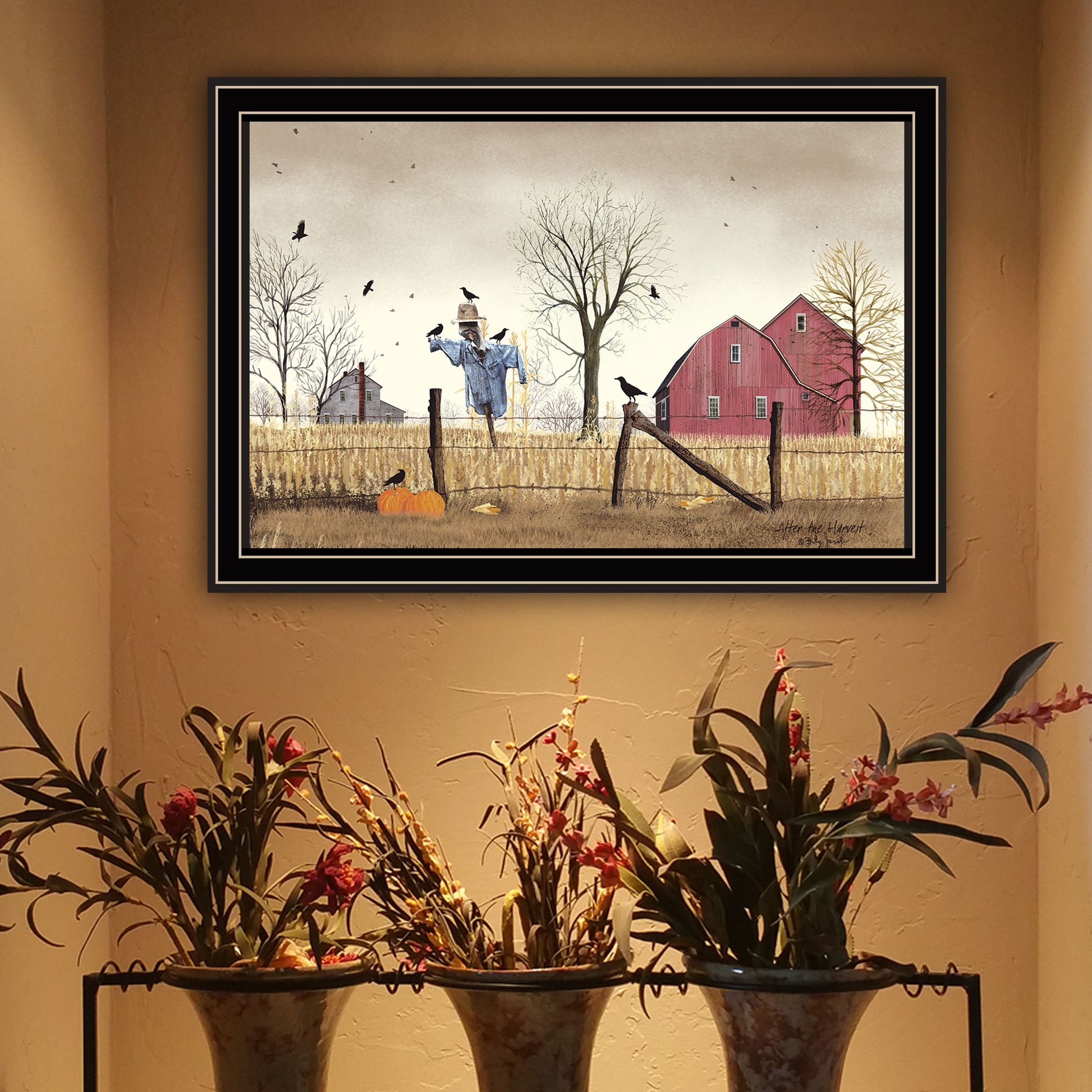After The Harvest Black Framed Wall Art For Living Room, Bedroom Wall Art Print For Home Decor By Billy Jacobs Multicolor Wood Paper