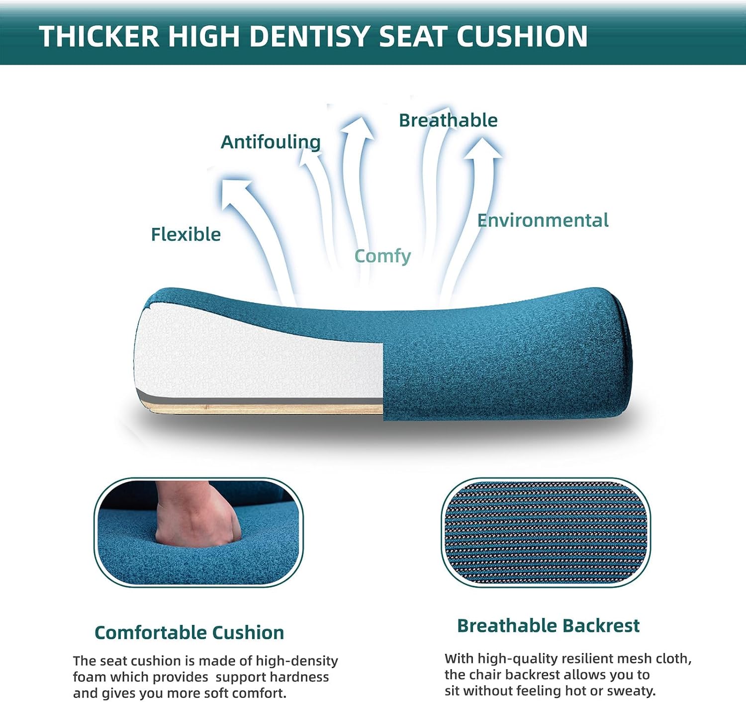 Retractable Footrest Ergonomic Swivel Office Chair With Lumbar Support Pillow And Padded Armrests, Blue Blue Metal