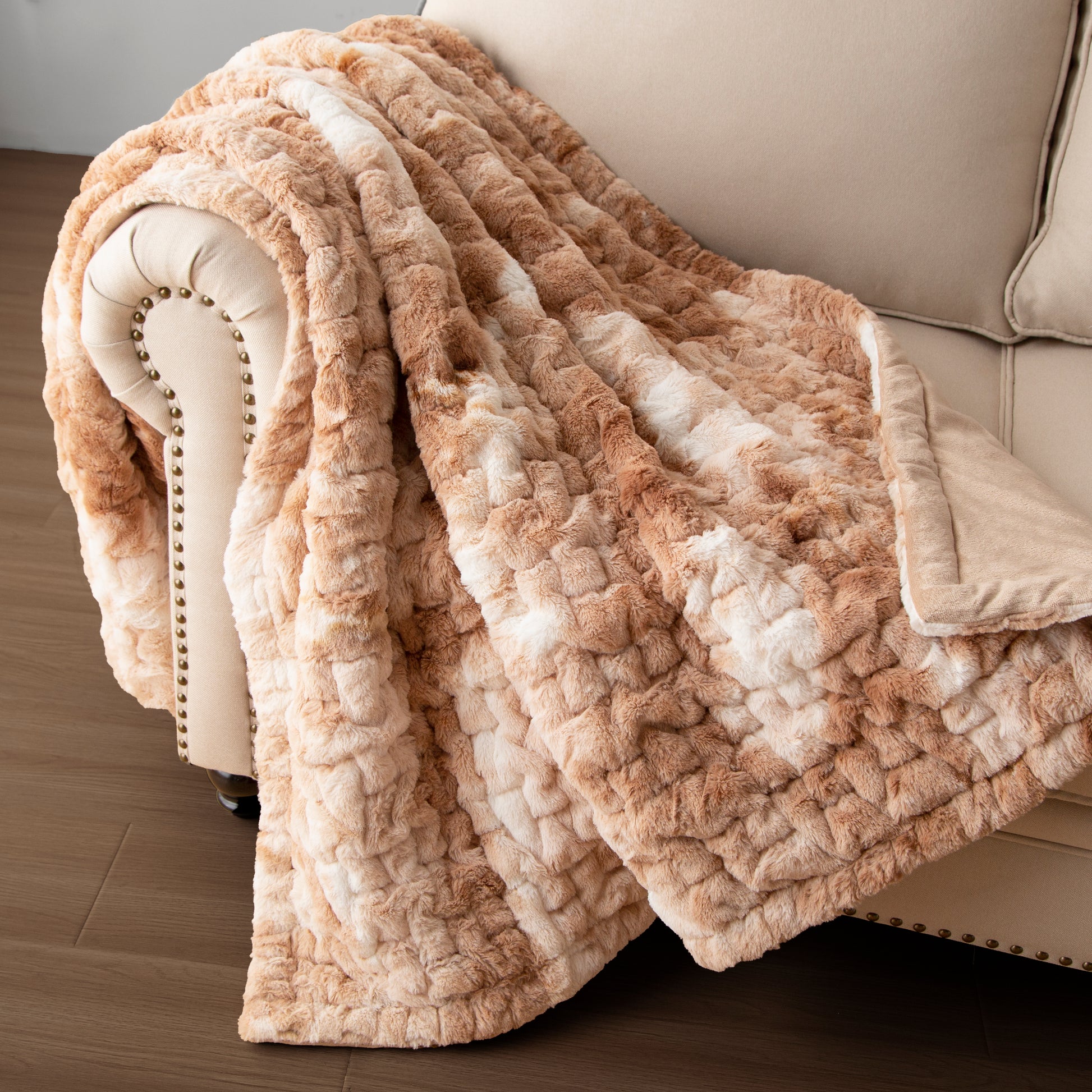 50X60" Faux Fur Throw Multicolor Faux Fur