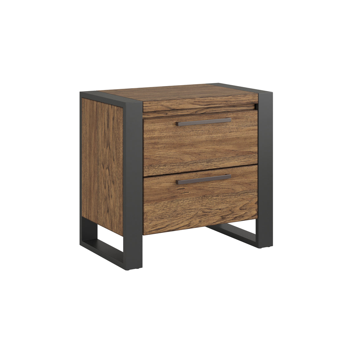 Avant Brown 2 Drawer Nightstand Brown Engineered Wood