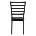 Black Finish Side Chairs Set Of 4 Metal Frame Casual Dining Furniture Black Dining Room Casual Side Chair Metal