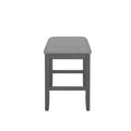 Sonnet Gray Gathering Height Bench Gray Foam Solid Wood