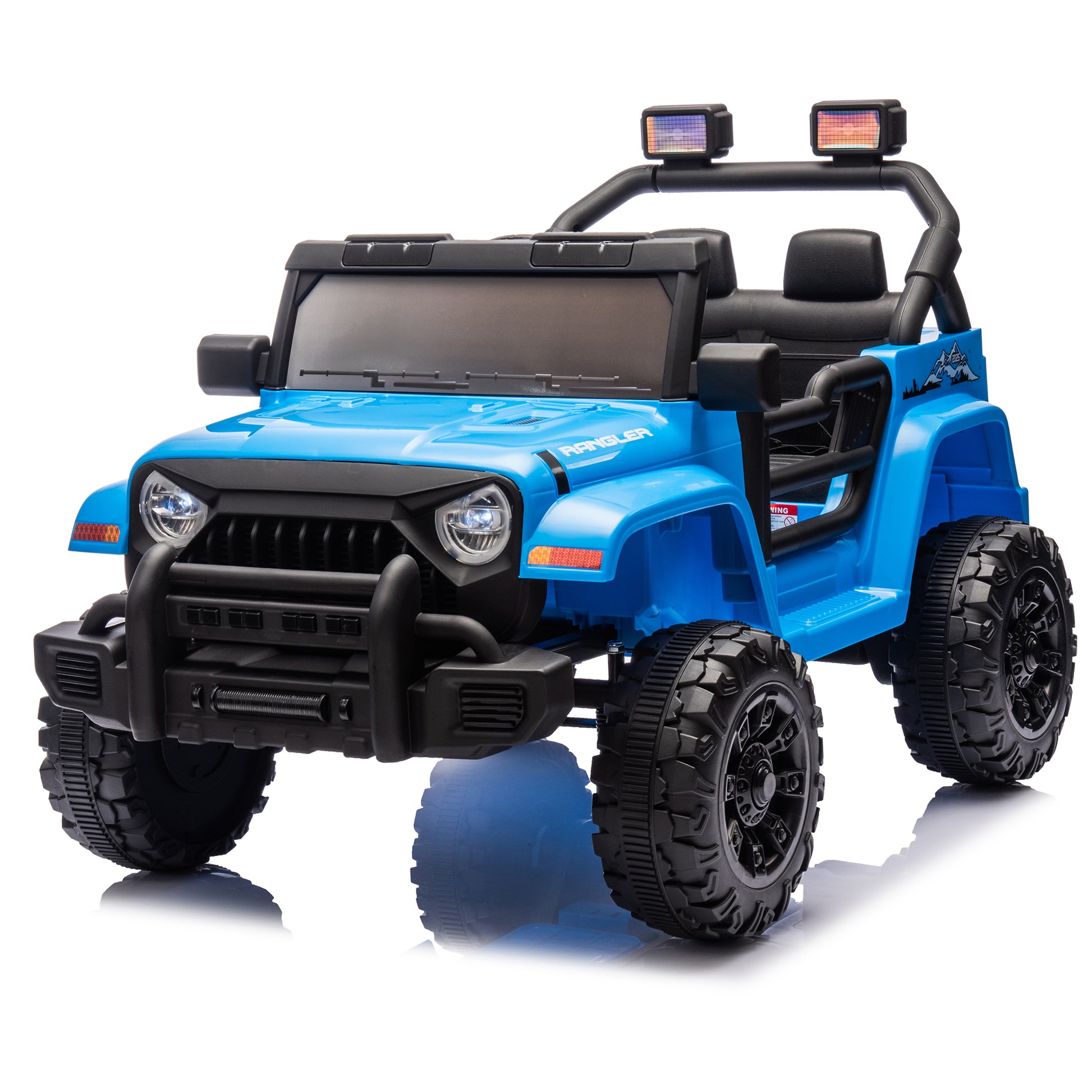 12V Kids Ride On Electric Car W Parents Control,Dual Drive, Four Wheel Suspension,With Music,Bluetooth,Mp3,Usb,With Headlights, Steering Wheel Quick Release,Slow Start For Kids Aged 3 4. Blue 50 99 Lbs Polypropylene