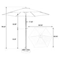 9Ft Outdoor Patio Umbrella Outdoor Table Umbrella With Push Button Tilt And Crank, Market Umbrella 6 Sturdy Ribsdeck, Backyard, Pool Base Not Included Khaki Khaki Garden & Outdoor Steel