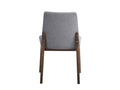 Kaela Light Gray Fabric & Walnut Finish Side Chair Set Of 2 Light Gray Synthetic Wood