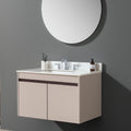 37 Inch Marble Vanity Top, Bathroom Vanity Top With Undermount Rectangular Middle Sink And 4