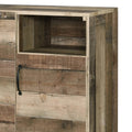 Rustic Grey Oak 3 Door Shoe Cabinet Vertical Rustic Primary Living Space Shelves Included Wood