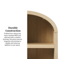 Modern 5 Shelf Open Arched Bookshelf Oak Oak Mdf Mdf