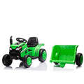 12V Kids Ride On Electric Tractor Black Knight,Kids Ride On Toy.2Wd,Non Skid Tires, Steering Wheel, Foot Pedal,With Removable Storage Tug,Light,Bluetooth,Music,Mp3,Usb,Power Display For Kids Aged 2 3. Green 50 99 Lbs Polypropylene