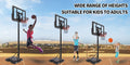 Basketball Hoop Basketball System 4.76 10Ft Height Adjustable With 4 Basketball, Net Pocket, Inflator Set Black Metal