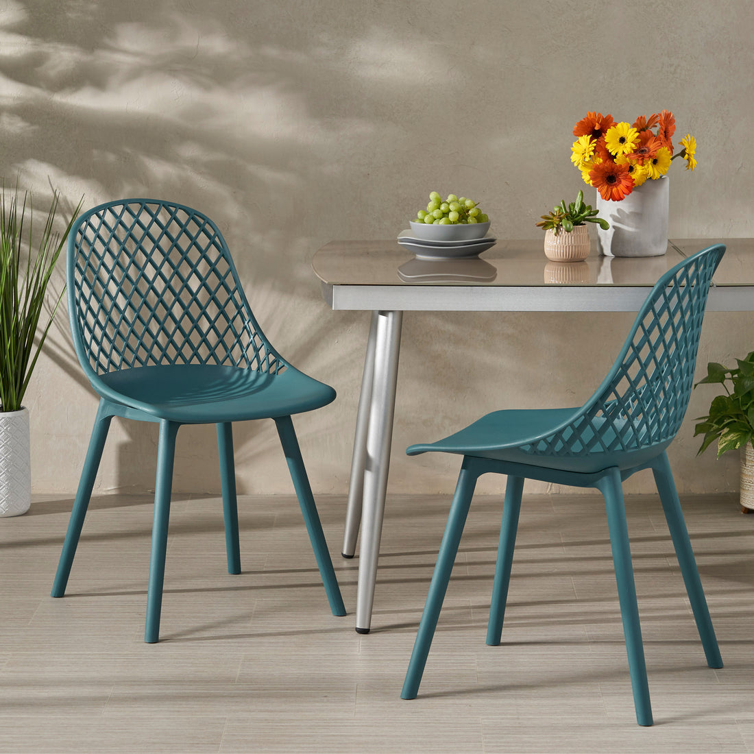 Lily Chair Green Polypropylene