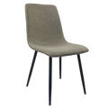 Dining Chairs Set Of 4,Modern Kitchen Dining Room Chairs,Upholstered Dining Accent Chairs In Linen Cushion Seat And Sturdy Black Metal Legs Grey Light Gray Foam Linen