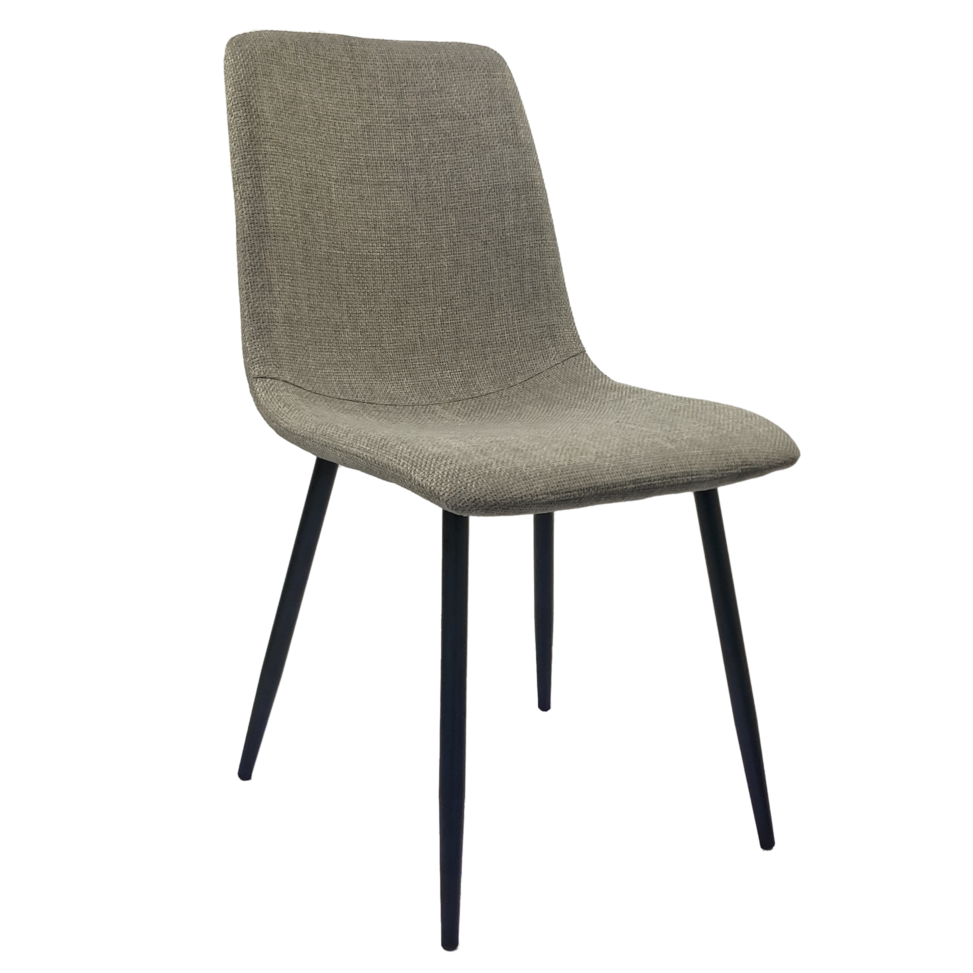 Dining Chairs Set Of 4,Modern Kitchen Dining Room Chairs,Upholstered Dining Accent Chairs In Linen Cushion Seat And Sturdy Black Metal Legs Grey Light Gray Foam Linen