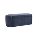 Coolmore Storage Ottoman,Bedroom End Bench,Upholstered Fabric Storage Ottoman With Safety Hinge, Entryway Padded Footstool, Ottoman Bench For Living Room & Bedroom Navy Navy Foam Velvet