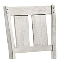 24 Inch Counter Height Chair, Set Of 2, Ash Brown Solid Wood, Antique White Brown White Solid Wood