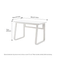 L31.5Inch Computer Desk Modern Simple Style Desk For Home Office, Small Writing Table Study Corner Work Desk For Bedroom White Metal