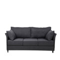 Modern Detachable Sofa 3 Seater Sofa Couches With Metal Frame For Living Room Apartment Bedroom,Linen,Dark Gray Dark Gray Linen 3 Seat
