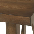 Dining Table Antique Brown Solid Wood Mdf
