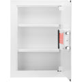 White Biometric Wall Safe White Steel