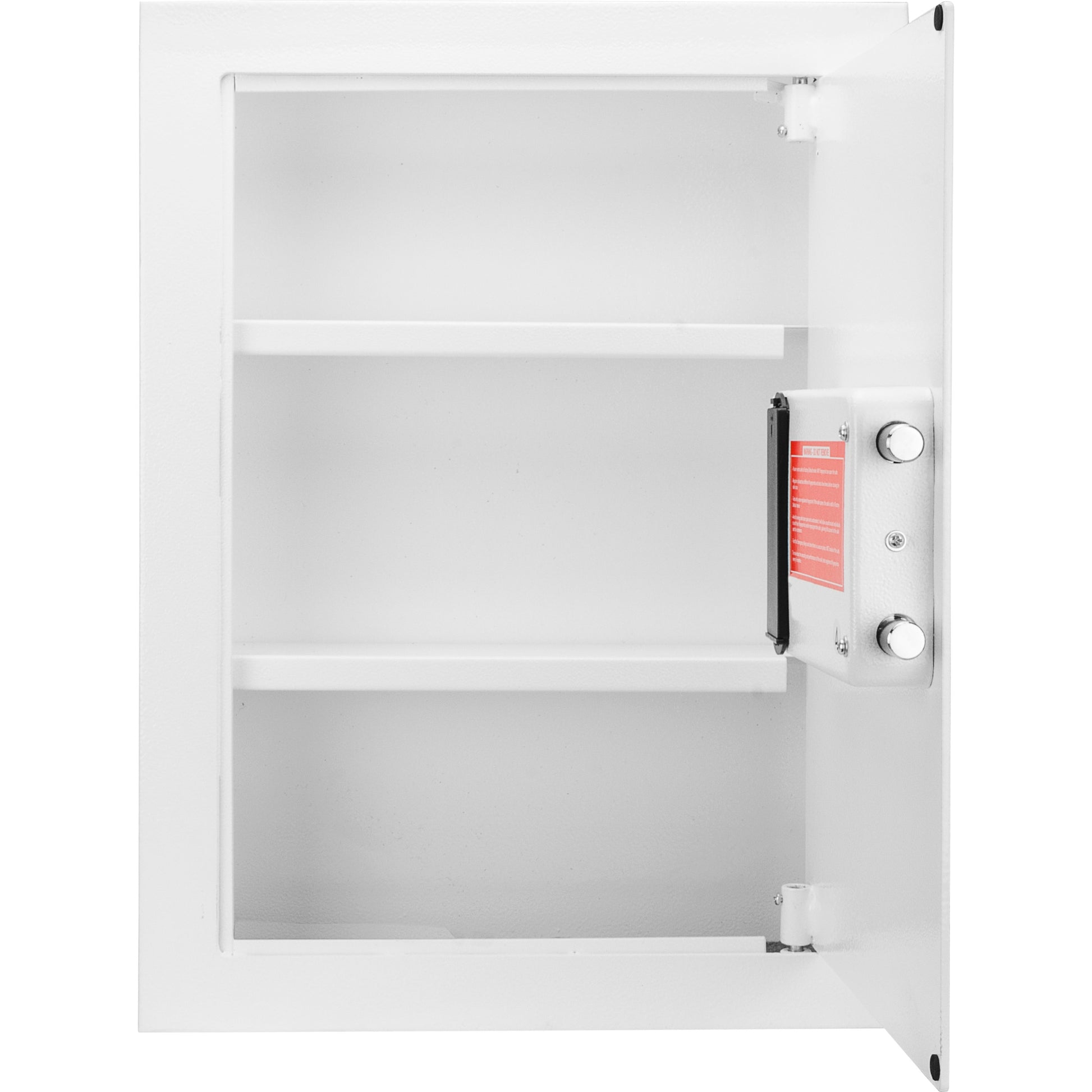 White Biometric Wall Safe White Steel
