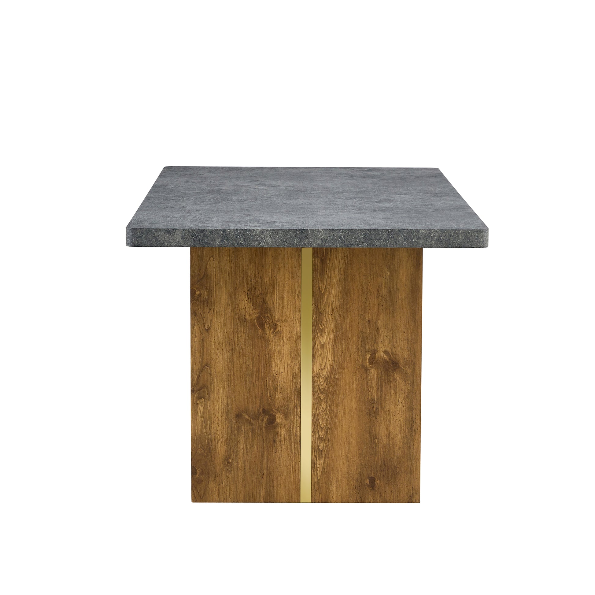 Large Modern Rectangular Table With Cement Grey Patterned Top And Large Mdf Legs For Kitchen, Dining And Living Room To Give A Different Atmosphere To The Home Environment. Gray Mdf