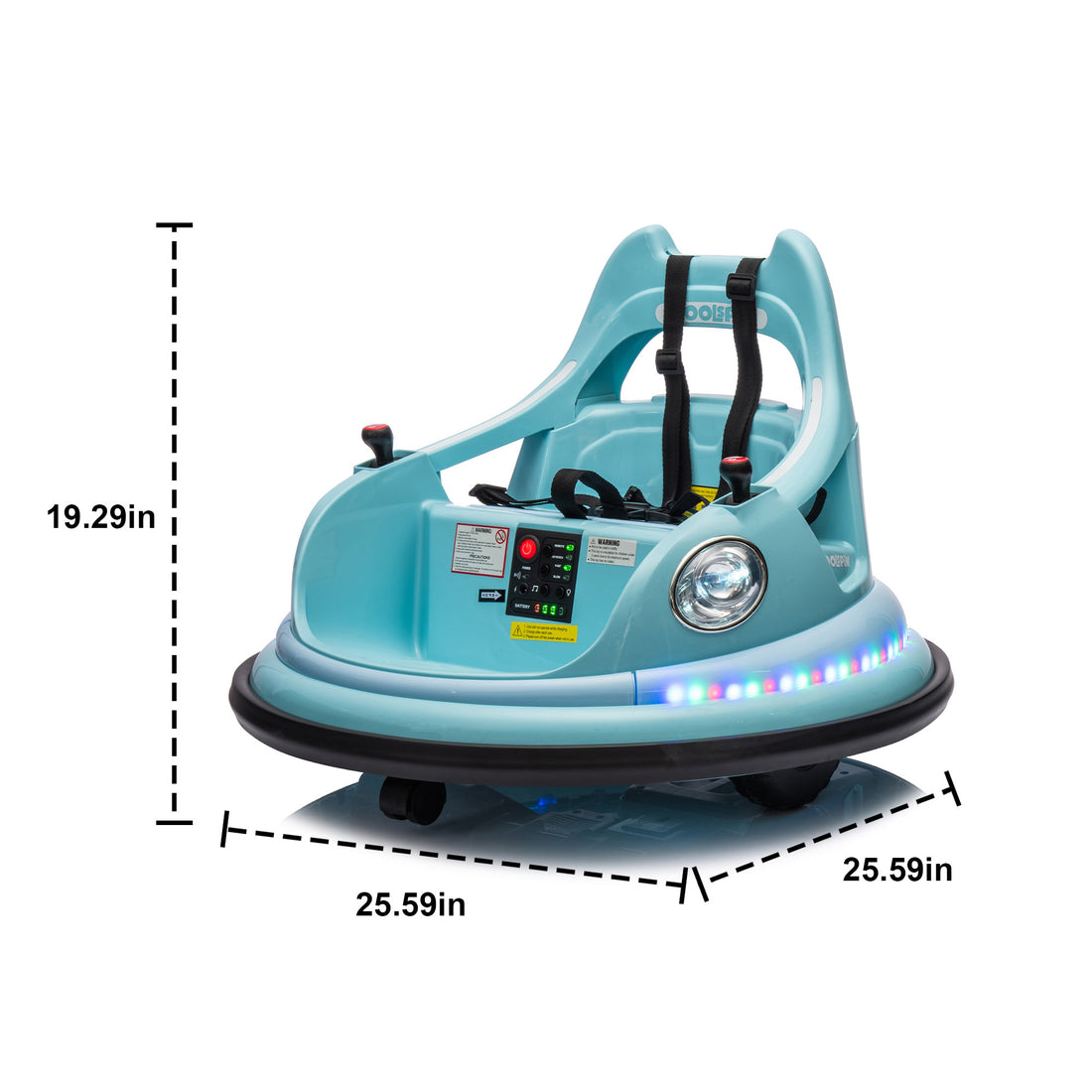 12V Ride On Bumper Car For Kids,Electric Car For Kids,1.5 5 Years Old,W Remote Control, Led Lights, Bluetooth & 360 Degree Spin, Vehicle Body With Anti Collision Paddingfive Point Safety Belt,2Wd Blue Polyethylene