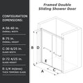 Framed Sliding Shower Door 56