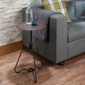 Espresso And Sandy Black End Table With Adjustable Height Top Espresso Primary Living Space Contemporary Round Wood Metal