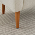 Mirod Modern Wing Back Lounge Chair Stylish Design, Soft Fabric, Solid Wood Legs, Easy Assembly, Durable Frame Beige Boucle