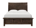 Verna Brown King Sleigh Bed King Brown Engineered Wood