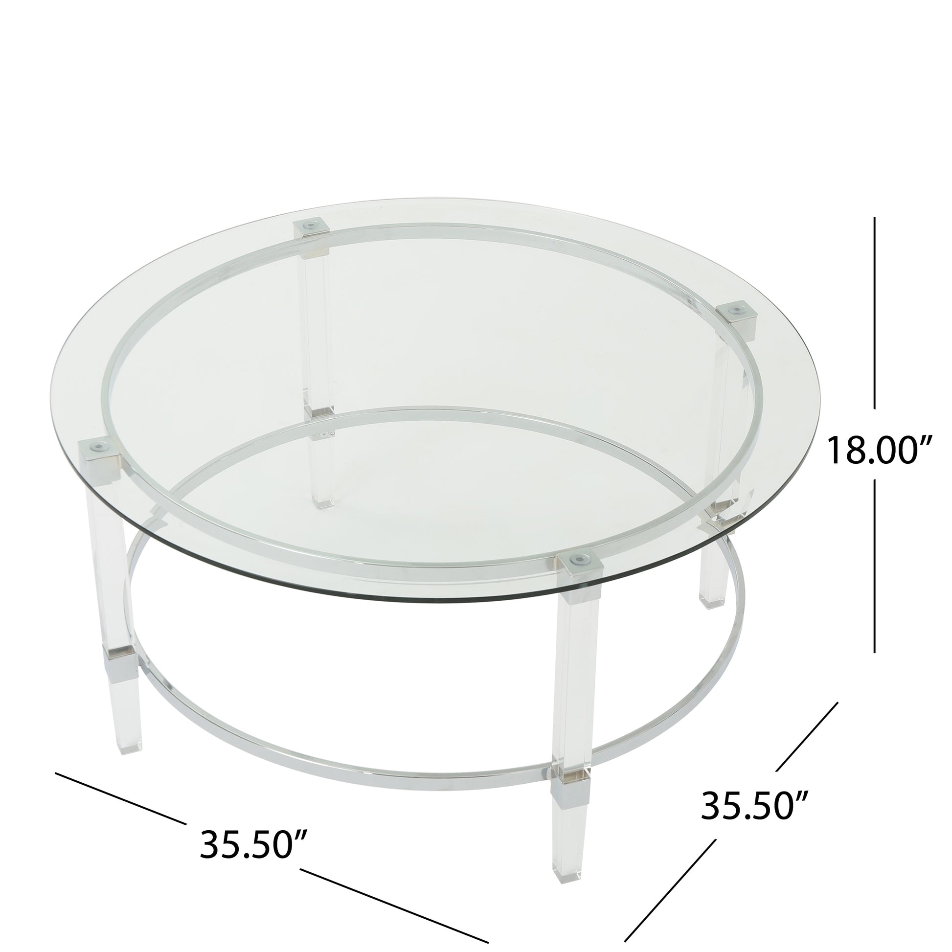 Round Coffee Table Clear Glass