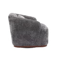 Coolmore Swivel Barrel Chair, Comfy Round Accent Sofa Chair For Living Room, 360 Degree Swivel Barrel Club Chair, Leisure Arm Chair For Nursery, Hotel, Bedroom, Office, Lounge Gray Gray Primary Living Space Foam Chenille