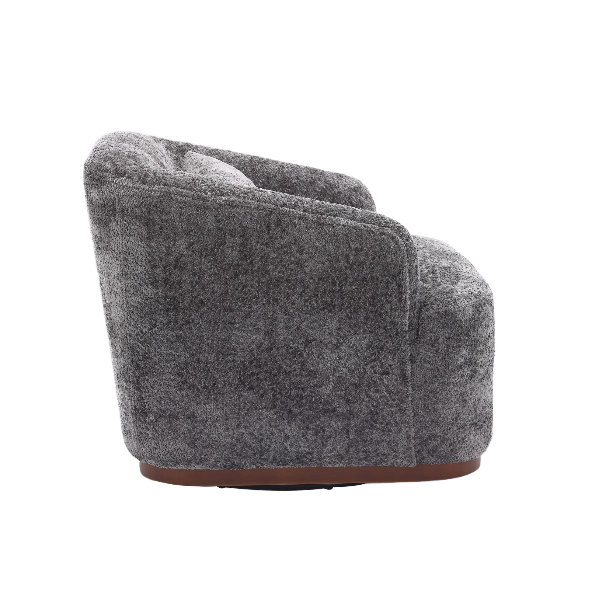 Coolmore Swivel Barrel Chair, Comfy Round Accent Sofa Chair For Living Room, 360 Degree Swivel Barrel Club Chair, Leisure Arm Chair For Nursery, Hotel, Bedroom, Office, Lounge Gray Gray Primary Living Space Foam Chenille