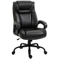 Vinsetto Big And Tall 400Lbs Executive Office Chair With Wide Seat, Computer Desk Chair With High Back Pu Leather Ergonomic Upholstery, Adjustable Height And Swivel Wheels, Brown Brown Faux Leather