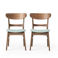 Dining Chair Set Of 2 Mint Fabric