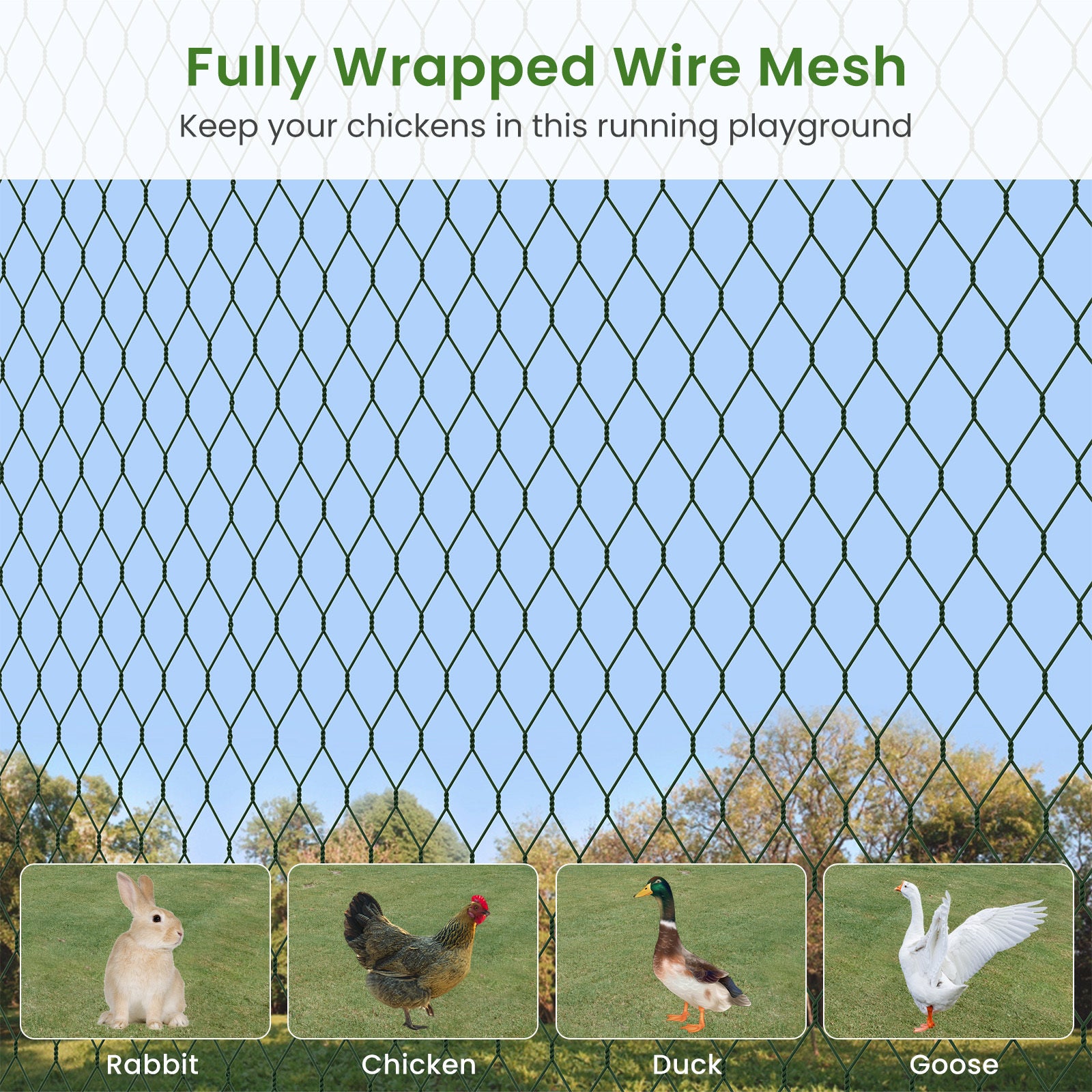 Large Metal Chicken Coop, Walk In Chicken Coop, Galvanized Wire Poultry Chicken Coop, Rabbit Duck Coop With Waterproof And Uv Protection Cover For Outdoor, Backyard And Farm. 9.8' W X 13.1' L X 6.6' H Silver Steel