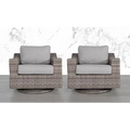 Elegant Fully Assembled Swivel Patio Chair With Luxurious Cushions Perfect For Outdoor Relaxation Grey,Grey Mix Wicker
