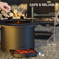 Outsunny 2 In 1 Smokeless Fire Pit, Bbq Grill, 25