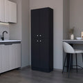 Pantry Cabinet Coahoma, Kitchen, Black Black Particle Board Engineered Wood