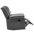 Home Theater Recliner Set Manual Recliner Chair With Wide Armrest, Two Built In Cup Holders For Living Room,Bedroom, Grey Grey Foam Pu