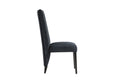 Stacey Velvet Dining Chair Black Kit Of 2 Black Rubber Wood