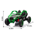 24V Two Seater Kids Ride On Utv W Parents Control,20In Seat Width,400W Super High Power,Four Wheel Suspension,Bluetooth,Mp3,Usb,Led Light,Horn,Rear Storage Space,Speeds 3.73 4.97Mph For Kids Aged 3 . Green 100 149 Lbs Polypropylene